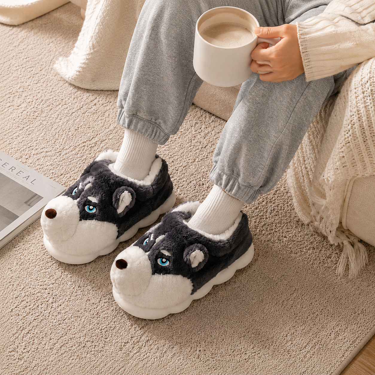 Pantuflas Husky Adulto