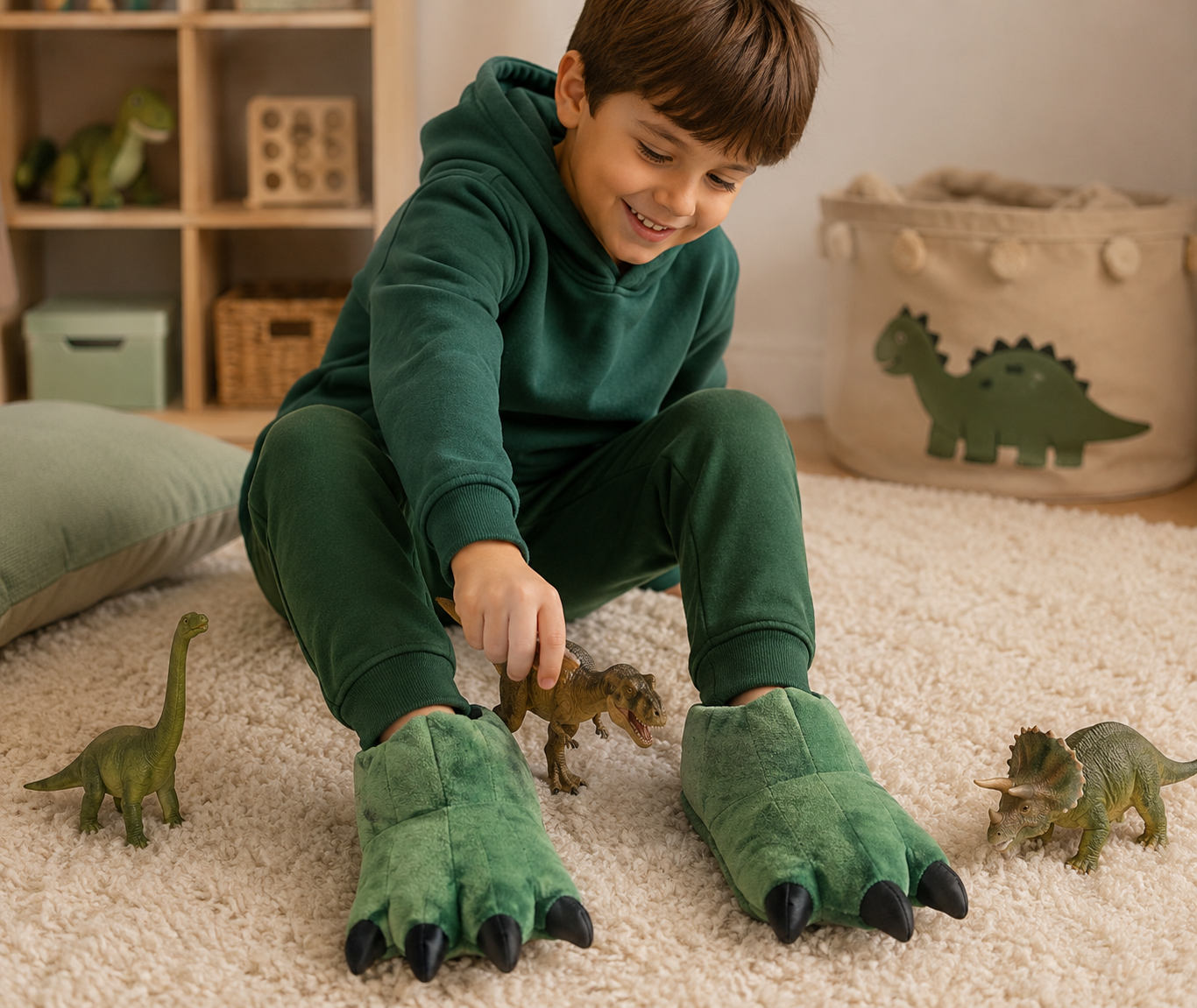 Pantuflas Garras verdes kids