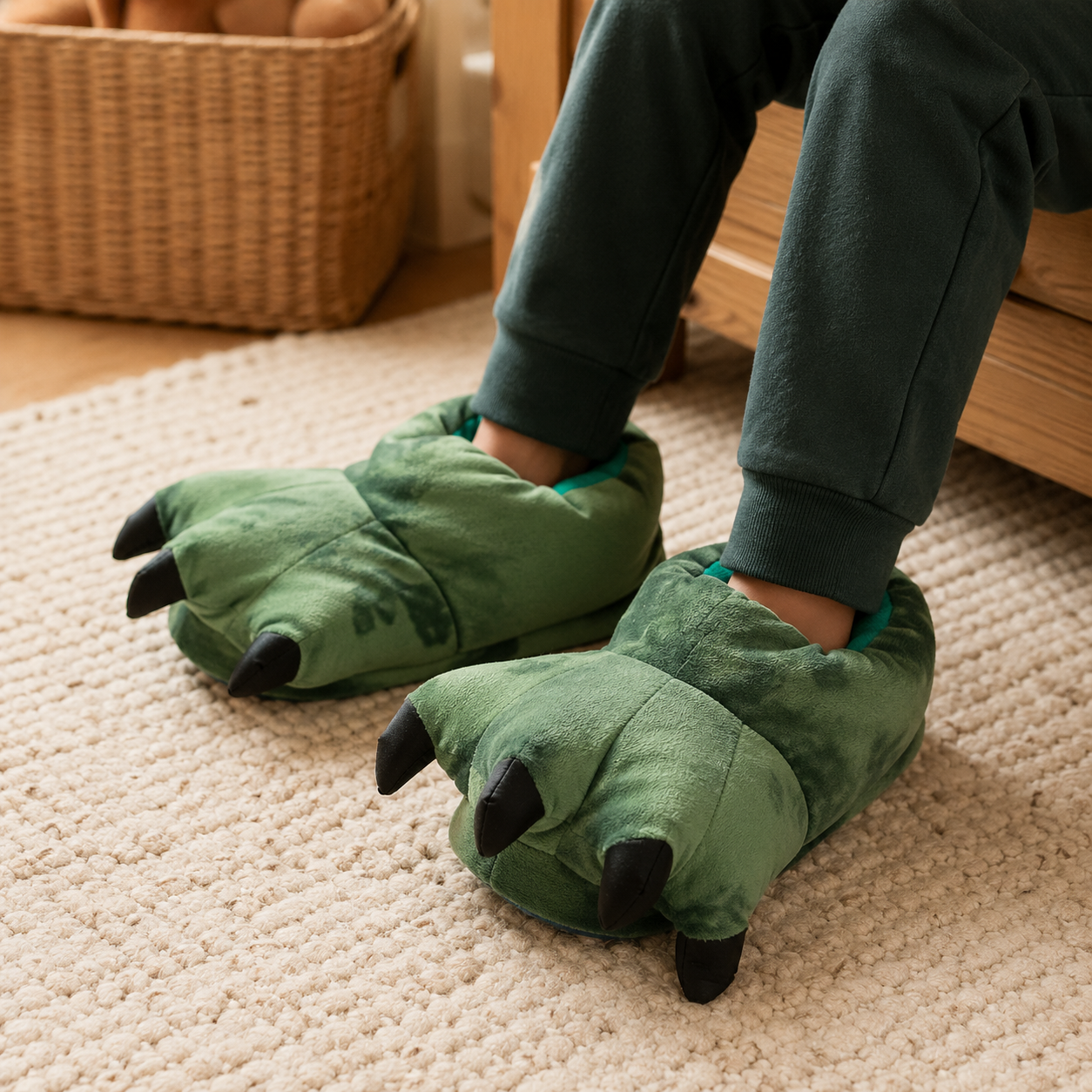 Pantuflas Garras verdes kids